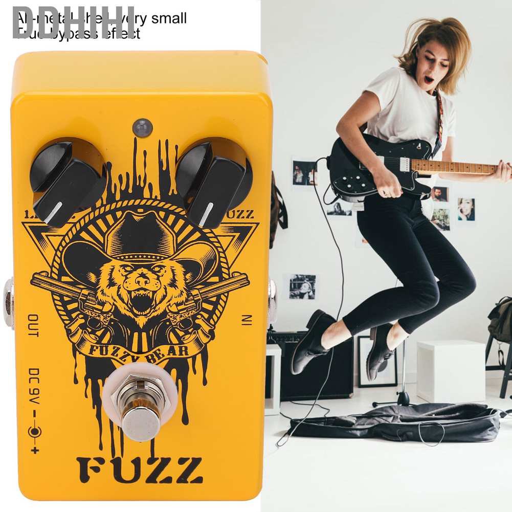 Ddhihi Small Fuzz Effect Pedal Electric Guitar Fuzzy Bear Portable For Music Lovers