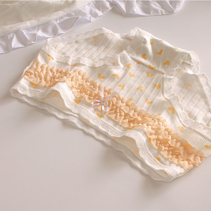 Jiashucheng Quần Lót Cotton Nguyên Chất Kháng Khuẩn Bán Chạy 100% Phối Ren Công Chúa Dễ Thương Cho Bé Gái