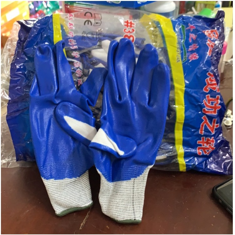 Găng Tay Lao Động (Sơn Mặt Trong) Bịch 12 Đôi Hàng Dày
