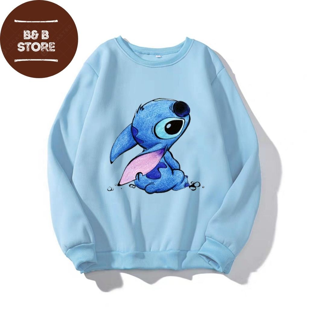 ÁO SWEATER NỈ UNISEX IN STITCH ÁO FORM RỘNG NAM NỮ NHIỀU MÀU