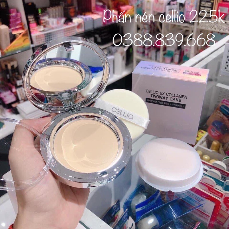 Phấn Nén Cellio Ex Collagen SPF 30