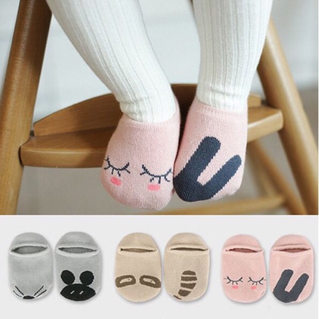 Tất chống trượt cute cho bé Hàn Quốc (chọn mẫu)