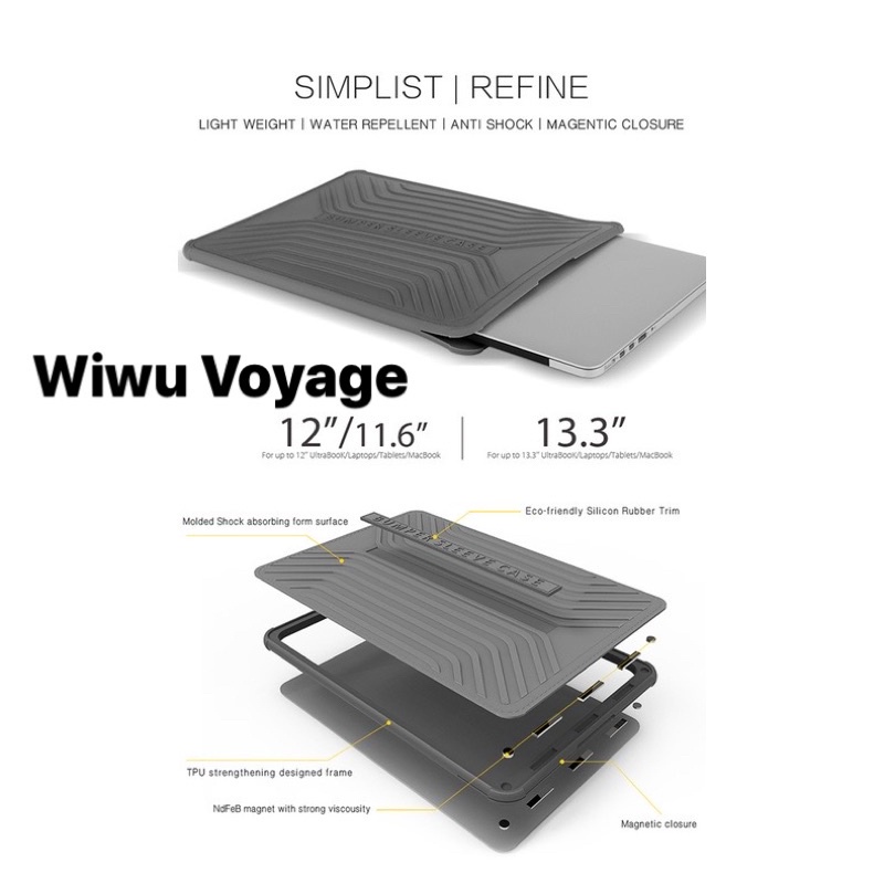 Túi chống shock WIWU VOYAGE SLEEVE cho Macbook 13 inch