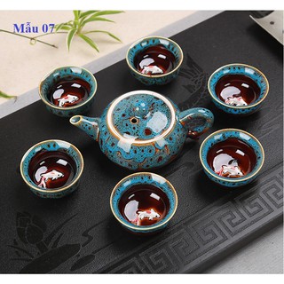 Bộ Ấm Chén 3D hình cá cao cấp