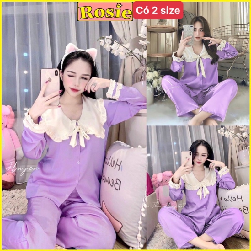 [ Có 2 size ] Bộ ngủ pijama nữ lụa Latin mềm mịn đủ màu xinh xắn
