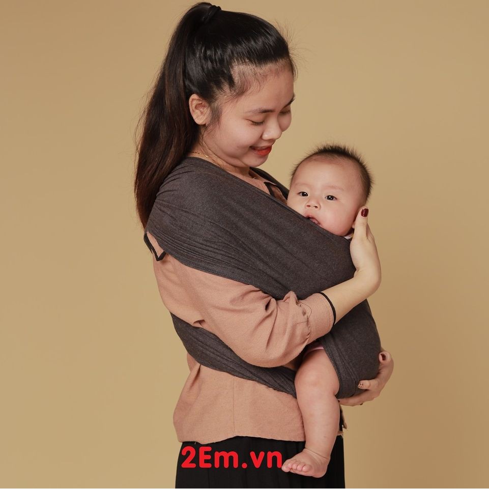 Địu vải sling cho em bé chỉnh size - 0-24 tháng Địu Em Bé mềm mại, thoáng khí, co giãn, trợ thủ cho đôi tay của mẹ