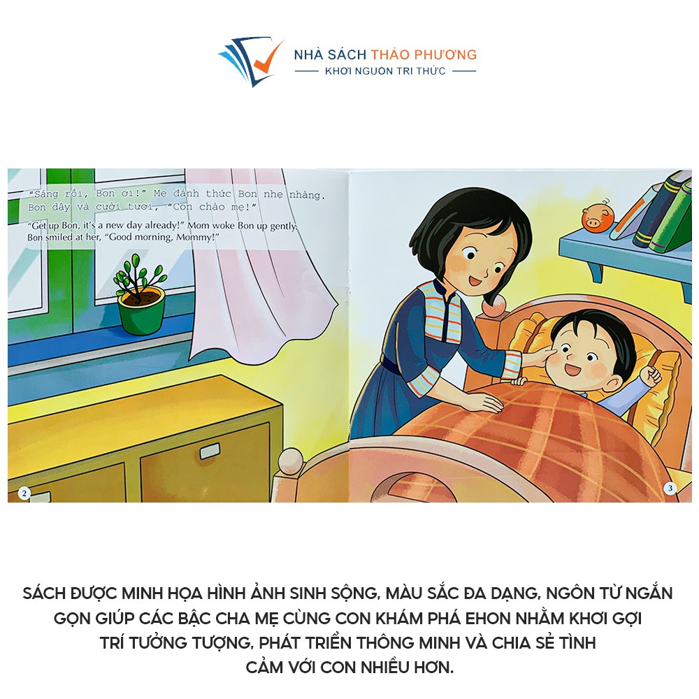Sách - Ehon Kỹ năng sống Chuyện của Bon song ngữ Việt Anh (Combo 4 cuốn)