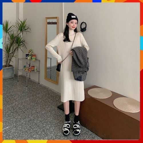 Váy len dáng suông tăm dài Glandie chất len dày dặn hàng QC loại 1.