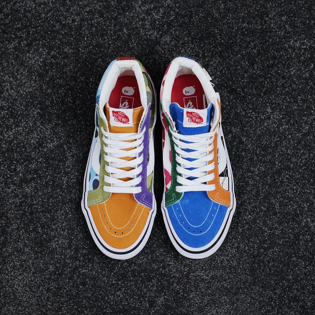Giày Sneakers BAPE x Vans Sk8-Hi Cổ Cao Cá Tính Thời Trang