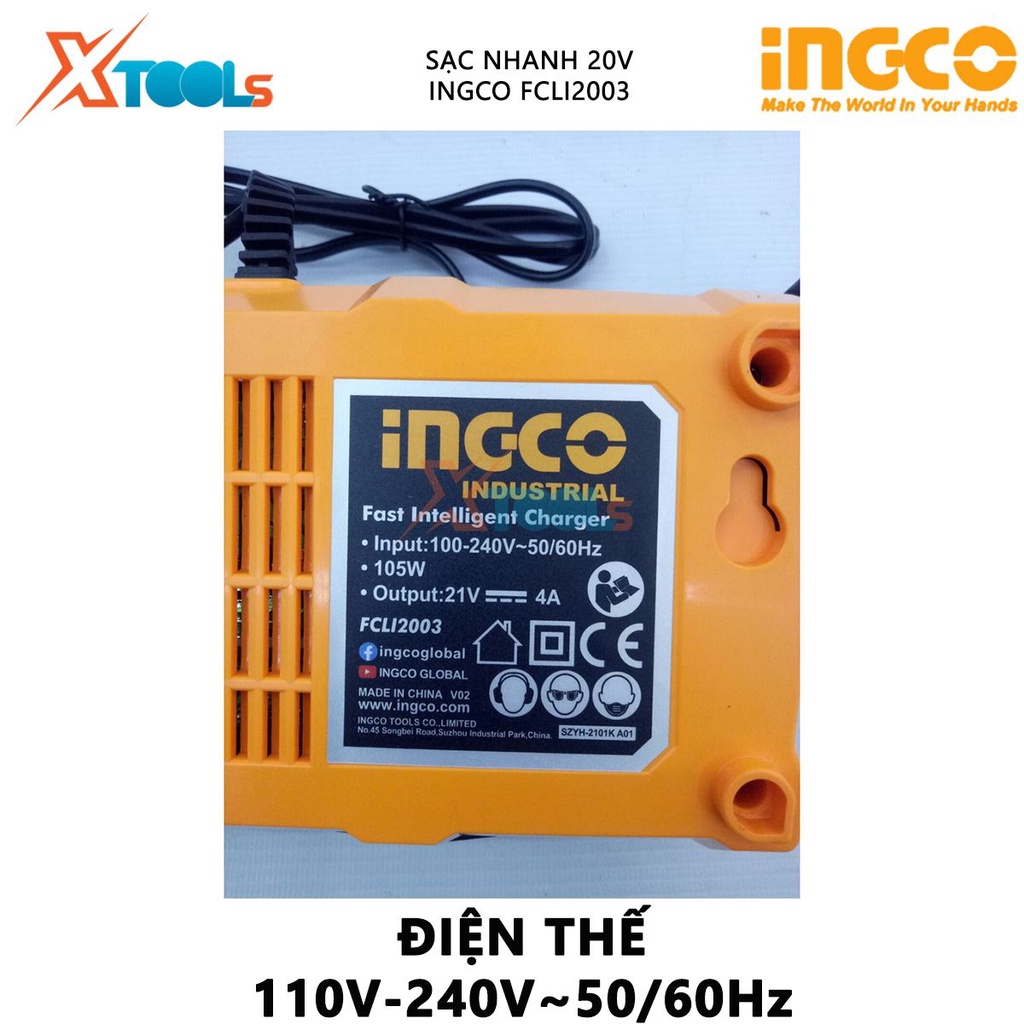 Sạc nhanh 20V INGCO - FCLI2003