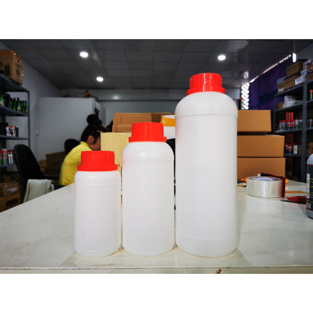 Chai Nhựa HPDE Trắng Đục Nắp Galenti Seal Mút 250ml 500ml 1000ml ,Chai Chứa Chất Lỏng Hóa Chất