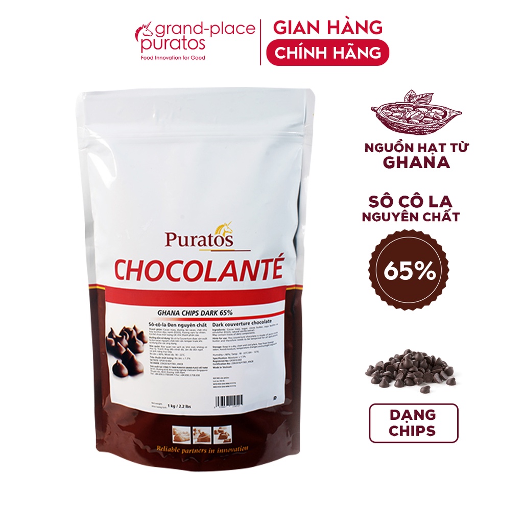 Sô Cô La Nguyên Chất Hạt Chip Đen- Puratos Grand-Place VN-1kg-4116158