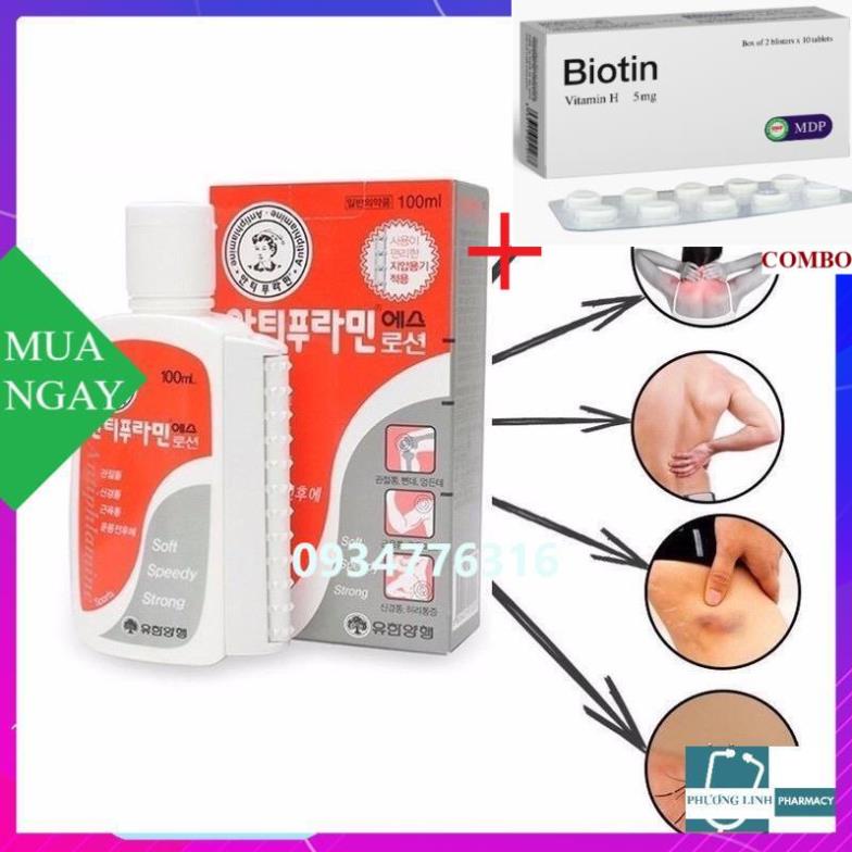 Combo Biotin 5mg+ DẦU NÓNG HÀN QUỐC