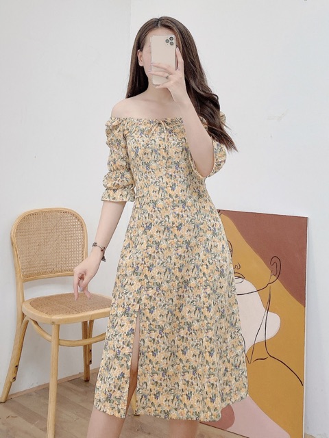 Váy xẻ hoa nhí Roselyn Silla Dress | BigBuy360 - bigbuy360.vn