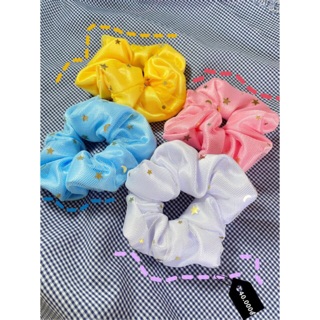 Cột tóc Scrunchies mẫu mix cầu vòng lưới galaxy