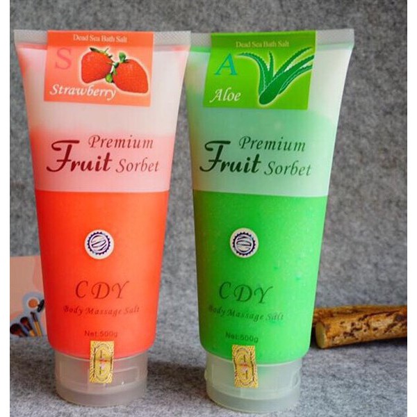 MUỐI TẮM TẨY TẾ BÀO CHẾT CDY PREMIUM FRUIT SORBET BODY MASSAGE SALT 500G CHÍNH HÃNG - 3335