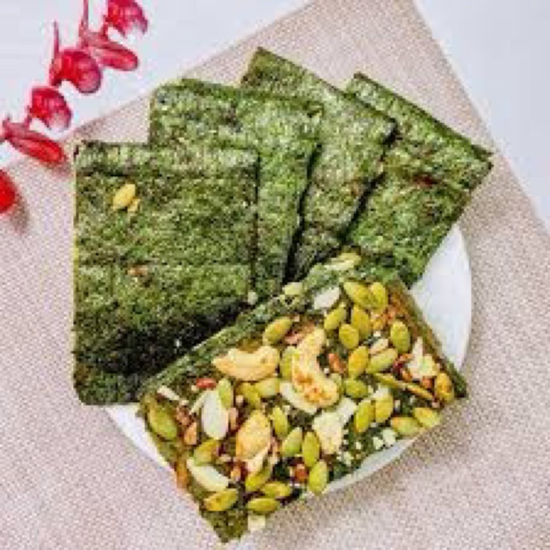 Thanh rong biển kẹp hạt túi 500g hạt dẻ, hạnh nhân, gạo lức,hạt điều, hạt bí, óc chó, ngũ côc, ăn kiêng, hỗ trợ giảm cân