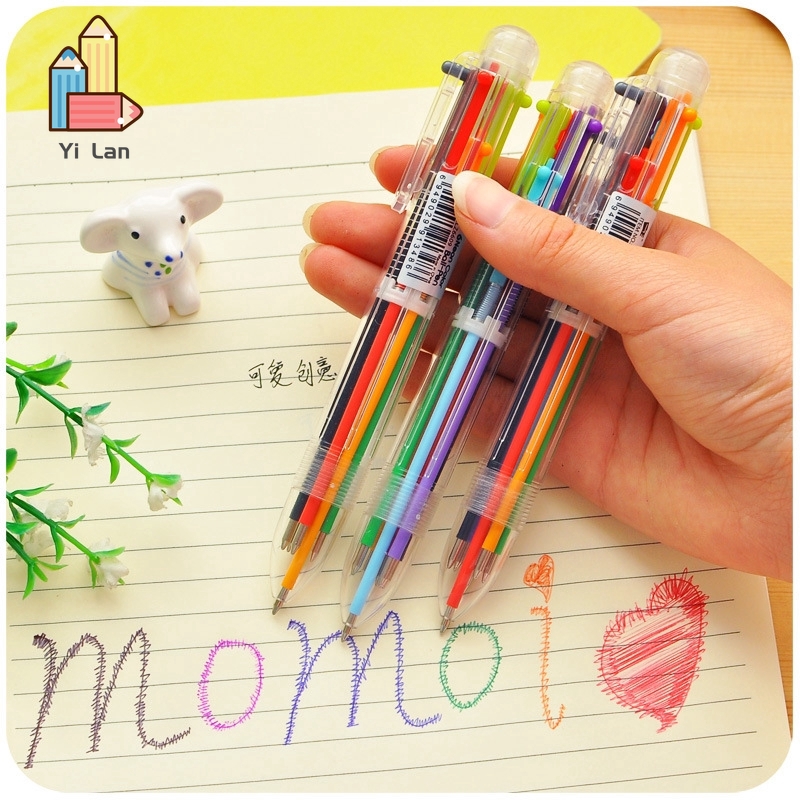 Bút bi 6 màu loại bấm ngòi 0.5mm