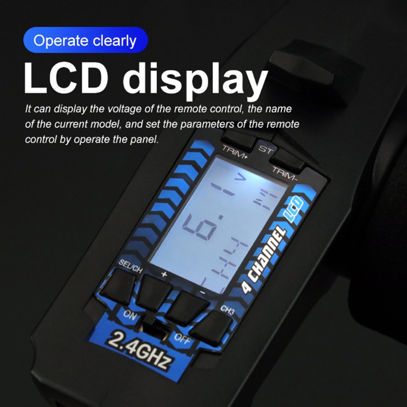 Bộ Điều Khiển Từ Xa Quu P32 Turbo Racing 91803g-c 2.4g 4ch Vt Systeem Màn Hình Lcd
