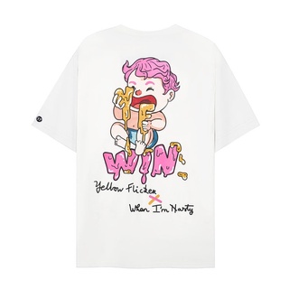 Áo thun tay ngắn yellow flicker yf$win màu trắng unisex