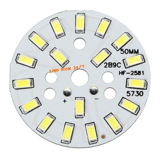 Nhân Đèn Led Chip Led 21-24V 9W Sáng Trắng 18 LED Đường Kính 50mm