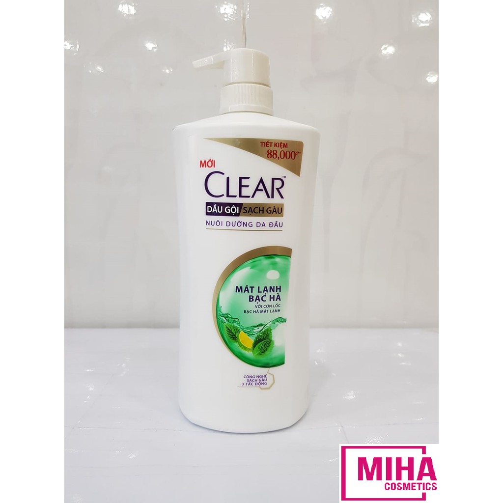 Dầu Gội Sạch Gàu CLEAR Bạc Hà Mát Lạnh 900g