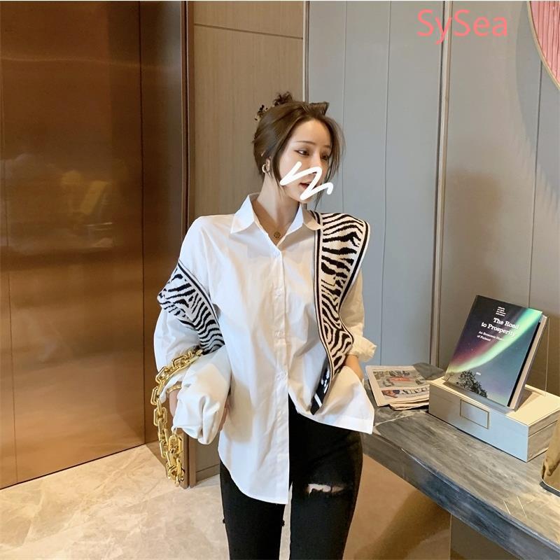 Set Áo Sơ Mi Tay Dài + Áo Khoác Len Không Tay Thời Trang Công Sở Thanh Lịch Cho Nữ