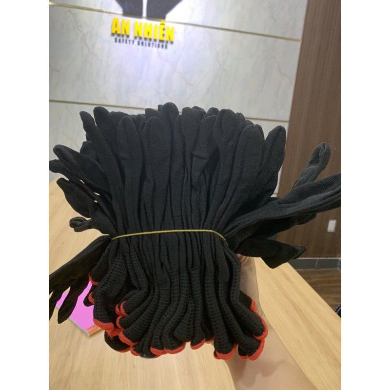 Găng/gang tay MÚT đen/xám bảo hộ lao động/12đôi