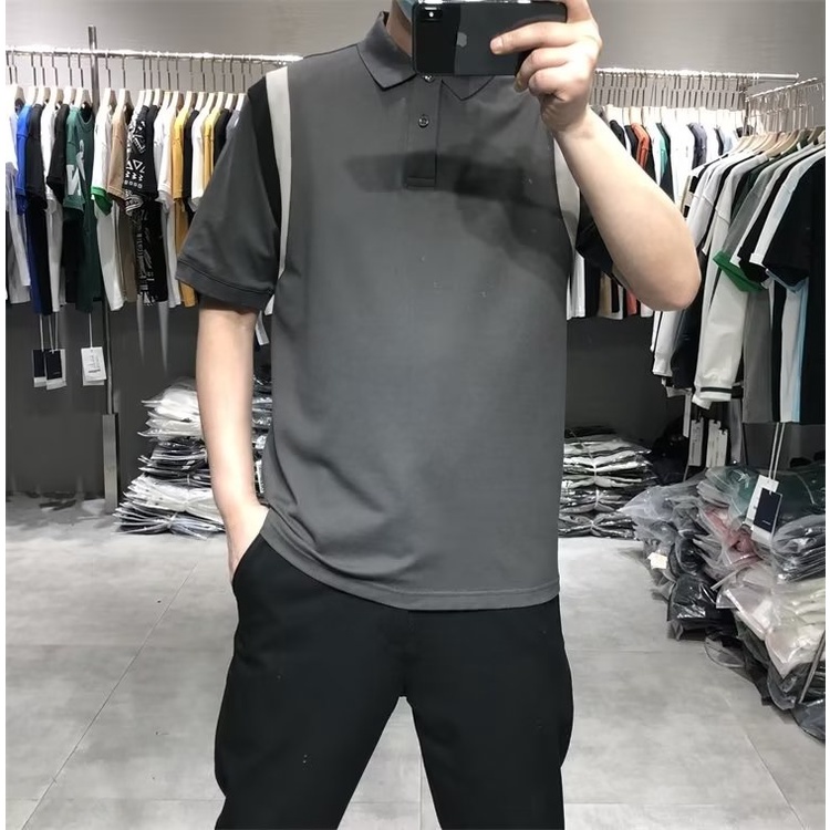 Áo Thun polo Tay Ngắn Dáng Rộng Phong Cách Hàn Quốc Thời Trang Mùa Hè 4 Màu Sắc Cho Nam Giới Có Size M-2XL