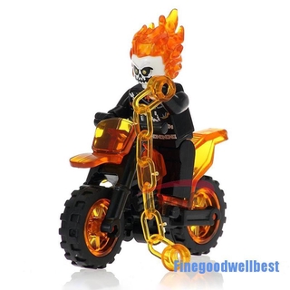 Đồ Chơi Lắp Ghép WM298 171 Mô Hình Siêu Anh Hùng Marvel Ghost Rider Lái Xe Mô Tô