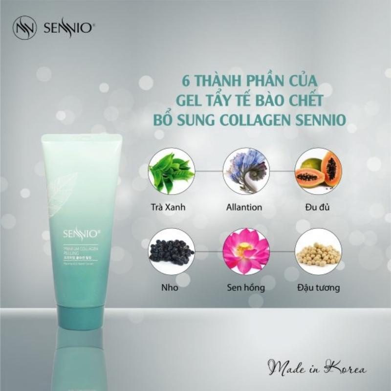 Gel Tẩy Tế Bào Chết Cho Da Mặt Bổ Sung Collagen Sennio SNO 806