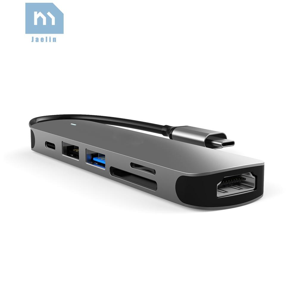 Bộ Chia Usb 2.0 Usb 3.0 Sd Tf Hdmi 60w Pd Pc 6 Trong 1