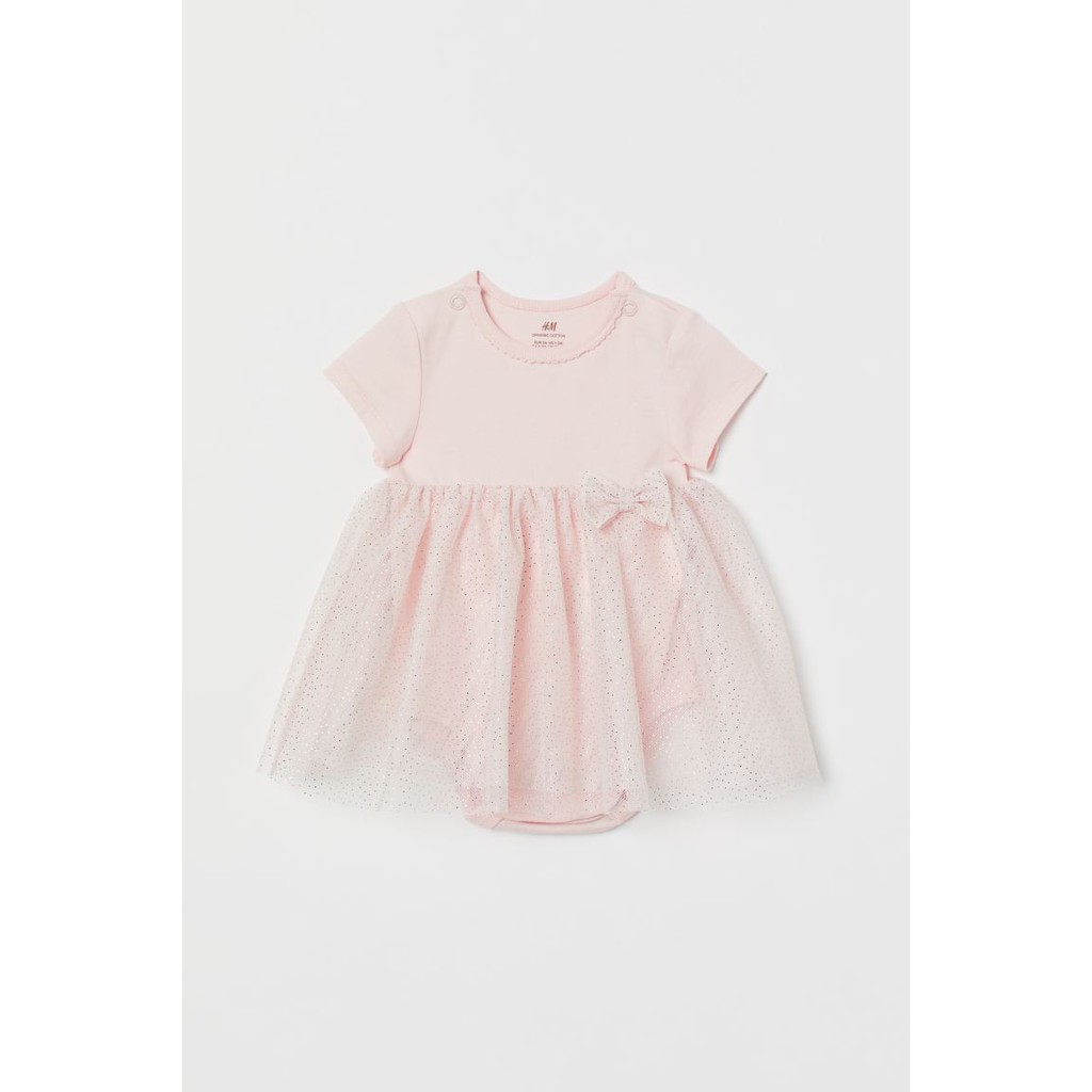 Váy xoè bodysuit HM H&amp;M 4-6, 6-9m_hàng chính hãng Mỹ