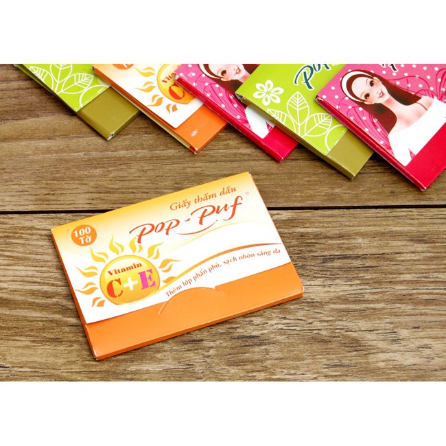 Combo 3 Giấy thấm dầu Pop-Puf 100tờ/hộp