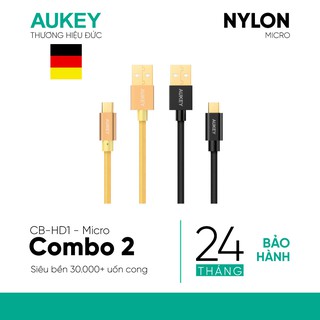 Cáp Sạc Micro USB Aukey CB-HD1 Siêu Bền Mạ Vàng 1 Mét - Hàng Chính Hãng