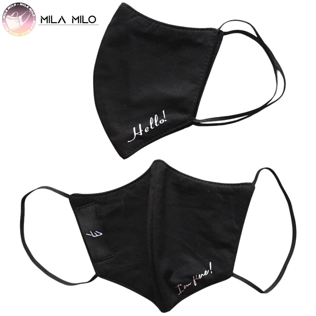 Khẩu trang trắng thời trang kiểu nhật - Khẩu trang vải cao cấp