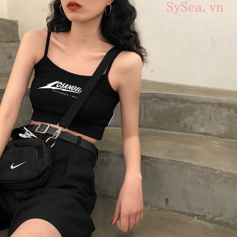 Áo dây nữ cộc tay hở eo quyến rũ