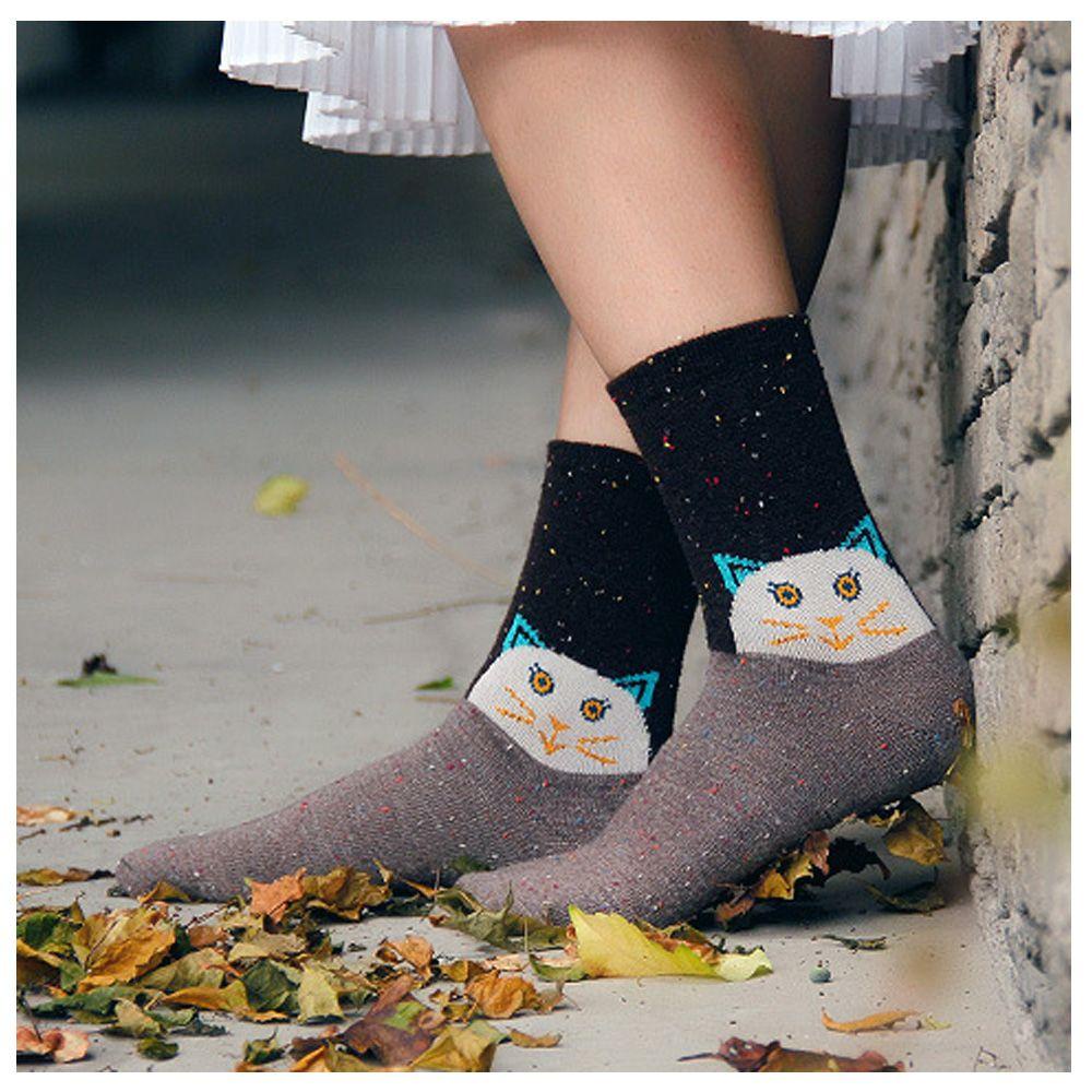 1 Đôi Tất Chân Cotton Hoạ Tiết Hoạt Hình Đáng Yêu