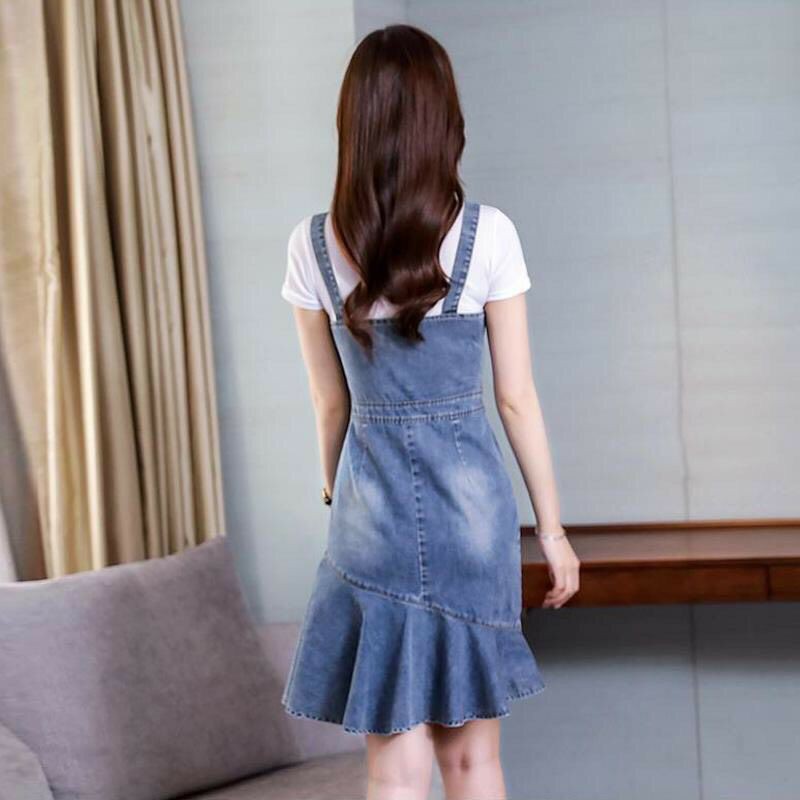 Đầm Yếm Jean Đuôi Cá Có Size XXL