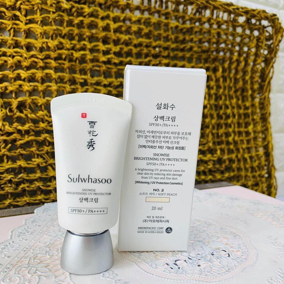 Kem Chống nắng trắng da sulwhasoo snowise brightening uv protector 20ml