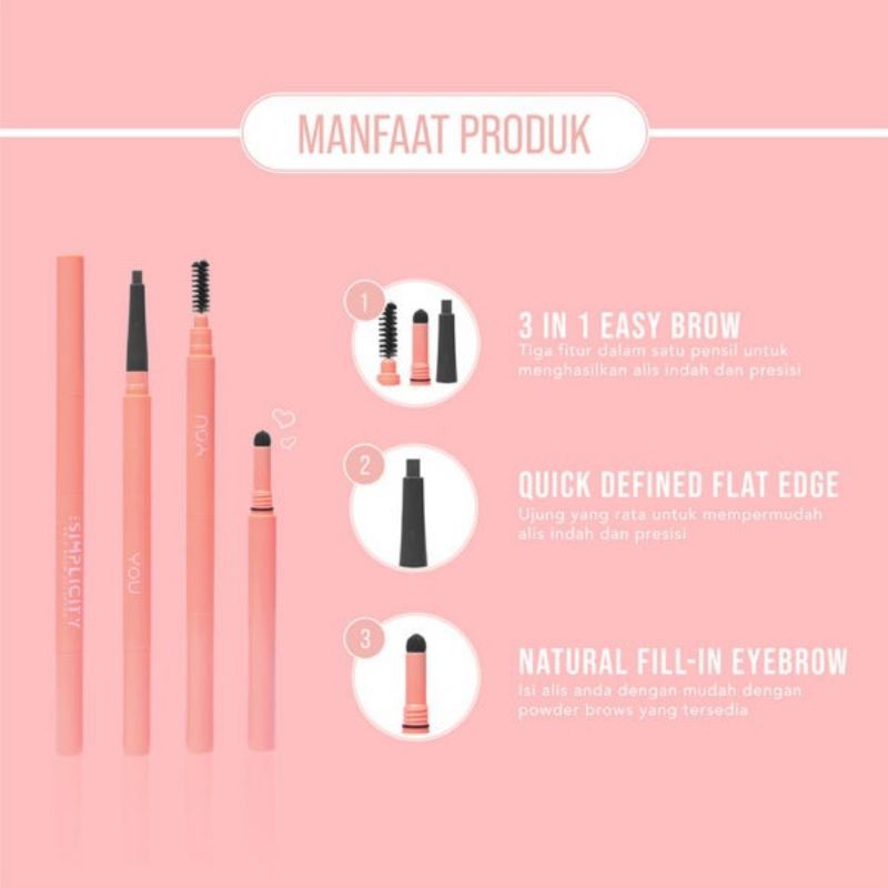 (hàng Mới Về) Bút Chì Kẻ Lông Mày Đơn Giản Tiện Dụng | BigBuy360 - bigbuy360.vn