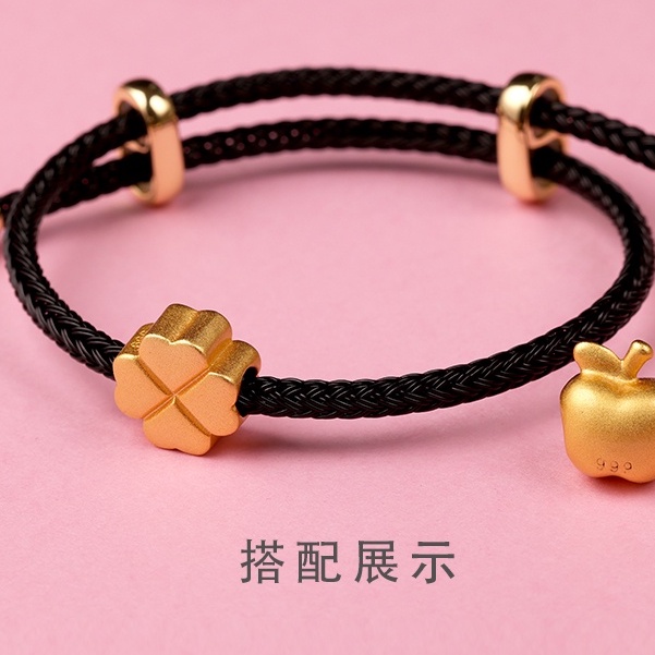 [Hàng Có Sẵn Giao Hàng Ngay Lập Tức] Vòng Tay Dây Thừng Xỏ Hạt Cườm Bán Vĩnh Viễn Hình Gấu Dâu Tây Chống Oxy Hóa Có Thể Điều Chỉnh Được diy Dây Thép Cát Vàng Độ Cao Không Gây Dị Ứng Cho