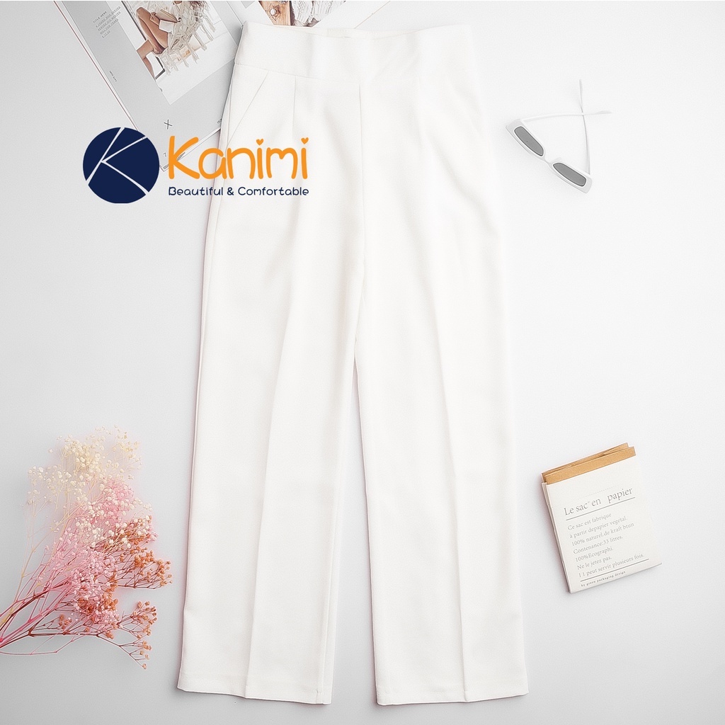 Quần ống rộng suông khoá sườn DUNO vải tuyết mưa siêu đẹp