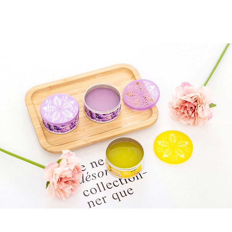 B26 Hộp Sáp Thơm Hộp Tròn để nhà vệ sinh, nhà tắm,phòng ngủ- Sáp tự nhiên khử mùi hôi để tủ quần áo, ô tô