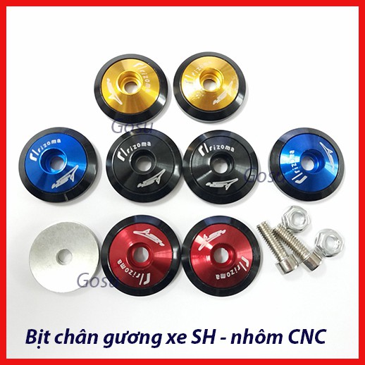 Bịt chân gương SH - nhôm CNC đủ màu