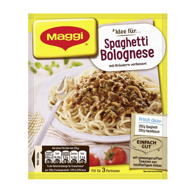 Gia Vị Sốt Mỳ Ý Maggi Spaghetti Bolognese 38g