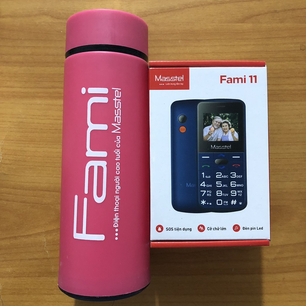 Điện Thoại Masstel Fami 11 Dành Cho Người Già - Chữ To - Loa To - Sóng Khỏe - Tặng Kèm Bình Nước Fami