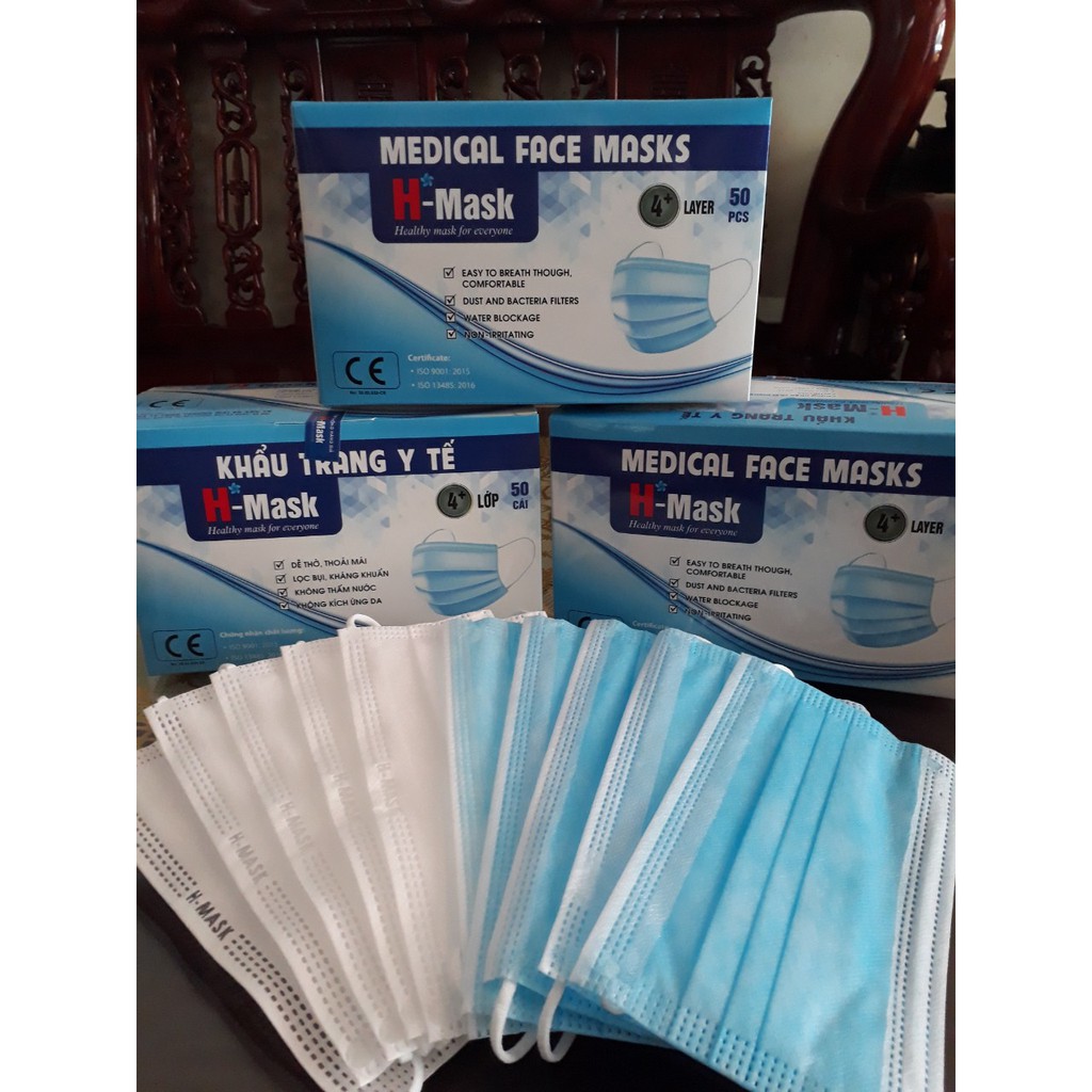 Hộp 50 Cái Khẩu Trang Y Tế Kháng Khuẩn 4 Lớp [ Buôn Sỉ ] | BigBuy360 - bigbuy360.vn