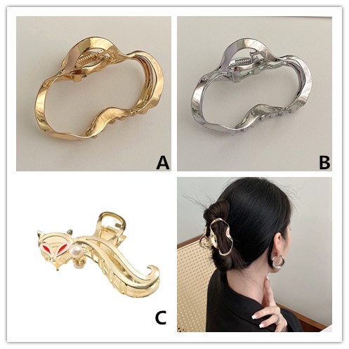 Kẹp Tóc Hình Cá Mập Đính Ngọc Trai Thời Trang