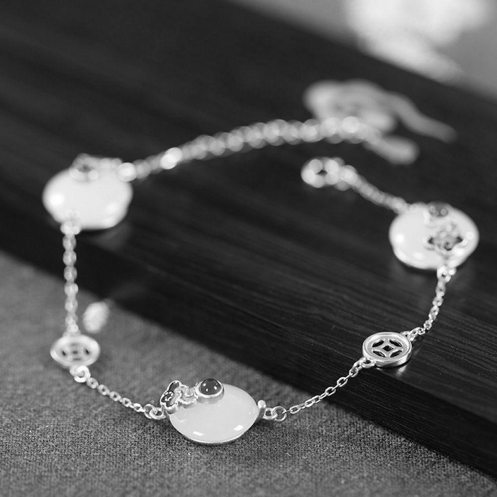 USNOW Khuyên Tai Vòng Hở Tráng Men Thanh Lịch Phong Cách Trung Hoa Cổ Điển Có Thể Điều Chỉnh